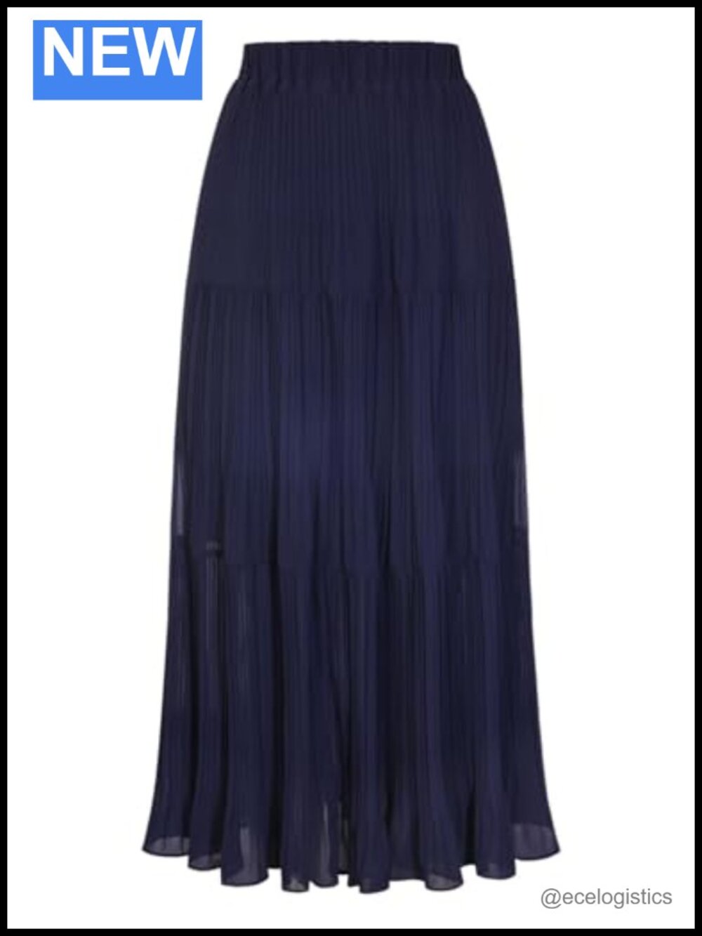 Women's Pleated Chiffon Maxi Skirt High Waist A-Line